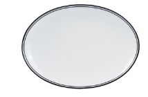 Nano Cru Oval Plate | 320mm Black