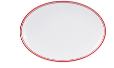Nano Cru Oval Plate | 320mm Red