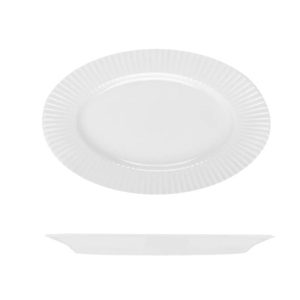 Metropolis Oval Plate 320x200mm | White