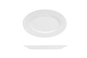 Metropolis Oval Plate 380x265mm | White