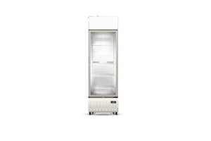 Ascend Chiller Upright 1 Door Glass | White Lit Sign