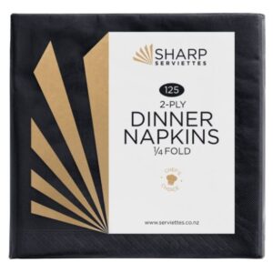 Serviettes Dinner 2Ply Black
