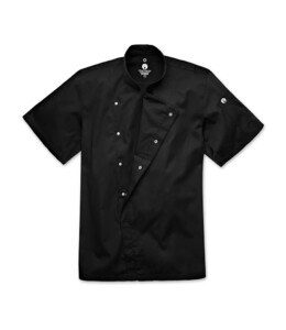 Chef Jacket Press Stud Mens Cannes Black Large