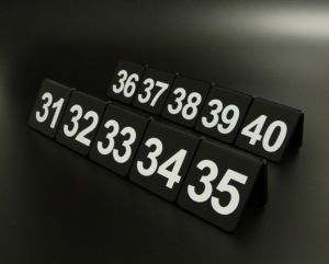 Table Number Set 31-40 Award