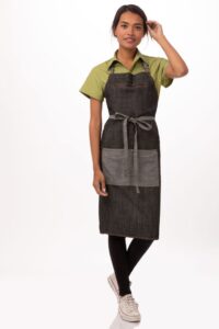 Apron Bib Denim Manhattan Black