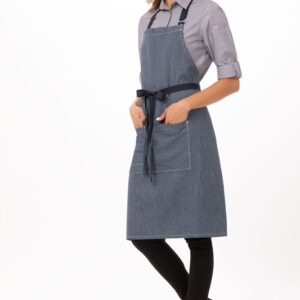 Apron Bib Portland Denim Indigo Blue