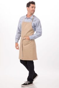 Apron Bib Austin with Snaps Natural