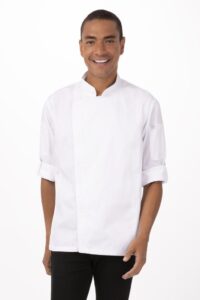 Chef Jacket Hartford Mens Zipper White XS