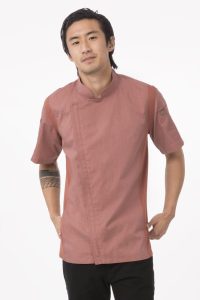 Chef Jacket Zipper Mens Springfiield Brick Small