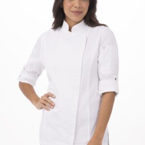 Chef Jacket Hartford Womens Zipper White 2XL