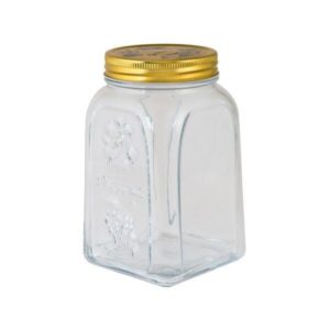 Jar Glass with metal lid 1ltr