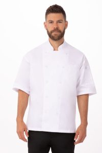 Chef Jacket Palermo Mens S/S Cool Vent White XL