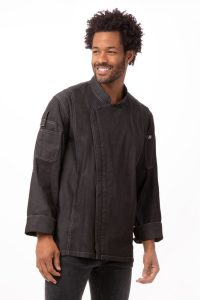 Chef Jacket Mens Gramercy Black XL
