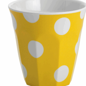 JAB Melamine Tumbler | Yellow with White dots 200ml
