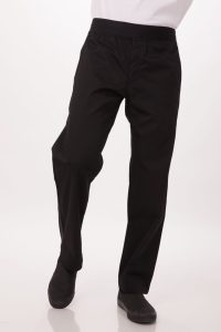 Chef Pants Lightweight Slim Fit Black Medium
