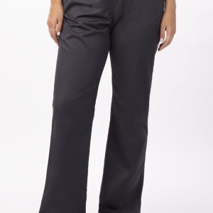 Chef Pants Womens Lightweight Slim Fit Black XL