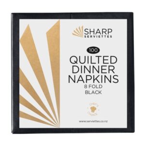 Serviette Dinner Black Quilted 8F