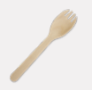Sugarcane Wooden Spork 160mm Pkt 100/40