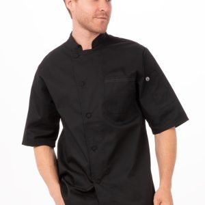 Chef Jacket Valais Mens V-Series Black Medium