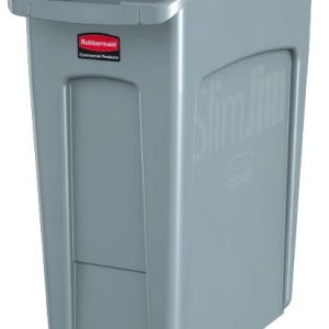 Rubbish Bin Slim Jim 60lt Grey
