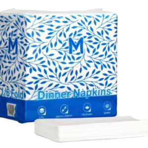 Servette Dinner 2Ply White 1/6 Fold | Pkt 100/8