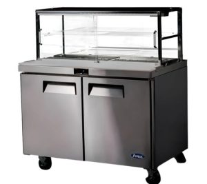 Atosa Chilled Sandwich Prep Table 2 Door Ambient Shelf | 1530mm