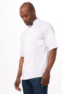 Chef Jacket Volnay Mens Short Sleeve White 2XS