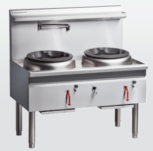 Gas Waterless Wok | 2 Hole | 2 Chimney | 1200mm