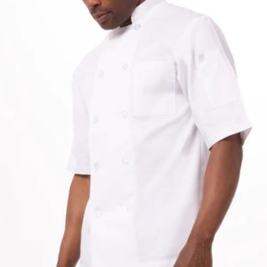 Chef Jacket Volnay Mens Short Sleeve White 2XL