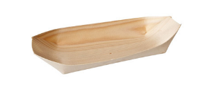 Bio Wood Oval Boat 85x50mm Pkt 50