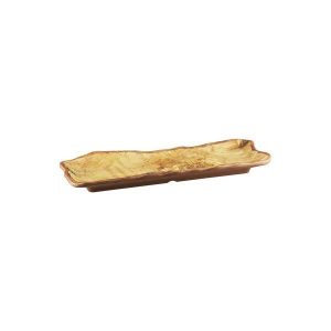 Melamine Transform Rect Plate 300x125mm  Wood Grain