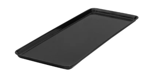 Melamine Sandwich Plate Black | 390x150mm