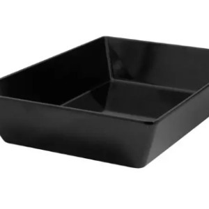 Melamine Deep Rect Dish Black | 350x250x70mm