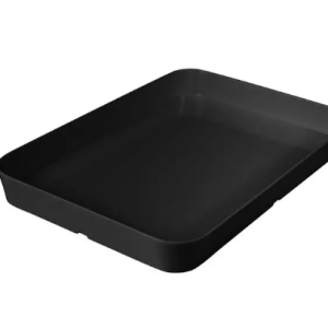 Melamine Rect Deep Dish Black | 315x255x38mm