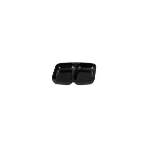Melamine Divided Dish Black | 85x70mm