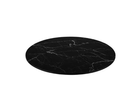 Melamine Round Platter Black Marble | 330mm