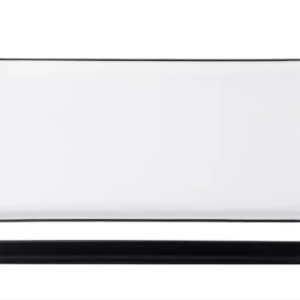 Rect Platter White/Black | 325x150mm
